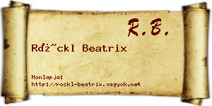 Röckl Beatrix névjegykártya