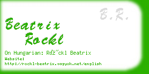 beatrix rockl business card